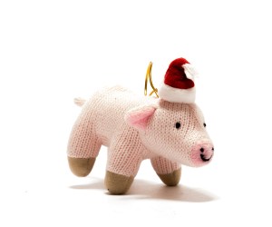 Pig with Xmas hat2